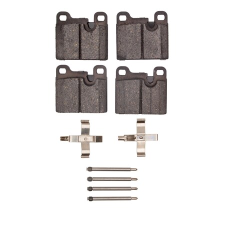 Dynamic Friction Co Active Performance Pads and Hardware Kit, High Friction, High Torque/Aggressive Initial Bite, Rear 1115-0288-01